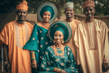 Generative AI. young hausa family Generative AI. young hausa family
