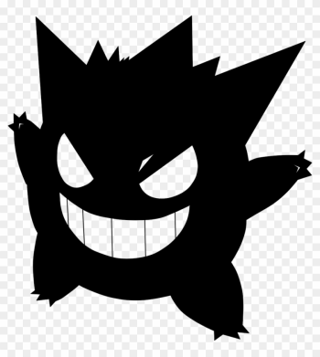 Gengar Decal By Mute-owl - Pokemon Silhouette Gengar Decal By Mute-owl - Pokemon Silhouette
