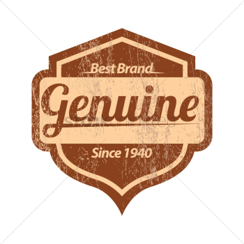 Genuine product label design Genuine product label design