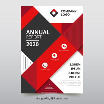 Geometric annual report cover template