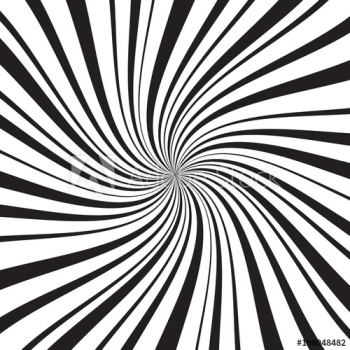 Geometric background with thin and thick radial rays, lines or stripes swirling around center