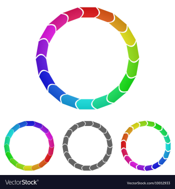 Geometric Circular Logo Set vector image Geometric Circular Logo Set vector image