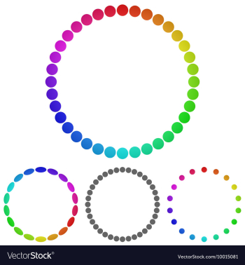 Geometric Circular Logo Set vector image Geometric Circular Logo Set vector image