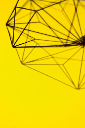 Geometric decoration on yellow background Geometric decoration on yellow background