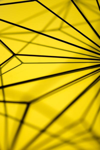 Geometric decoration on yellow background Geometric decoration on yellow background
