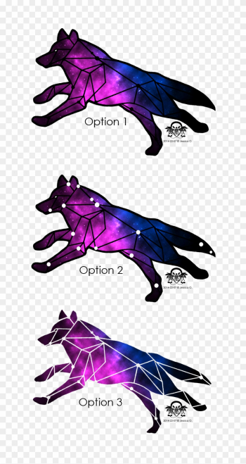 Geometric Galaxy Wolf Tattoo Design Based Off The Actual - Lupus Constellation Tattoo