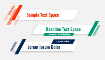 Geometric modern lower third banner template Free Vector Geometric modern lower third banner template Free Vector