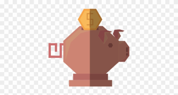 Geometric Piggy Bank Vector - Money