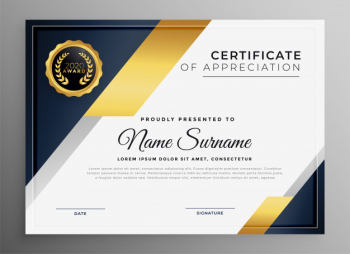 Geometric premium golden multipurpose certificate template Free Vector Geometric premium golden multipurpose certificate template Free Vector