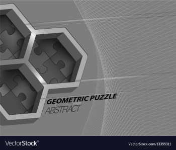 Geometric puzzle vector image Geometric puzzle vector image