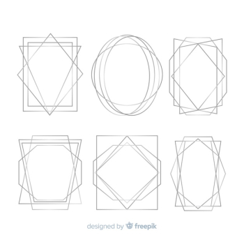 Geometric silver frame collection Geometric silver frame collection