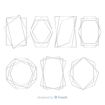 Geometric silver frame collection Geometric silver frame collection