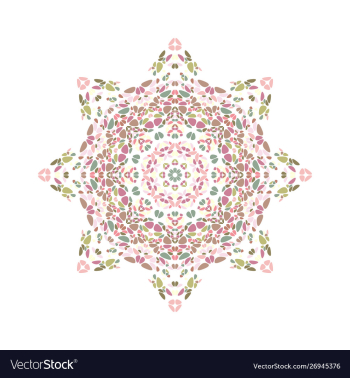 Geometrical abstract isolated colorful petal star vector image Geometrical abstract isolated colorful petal star vector image