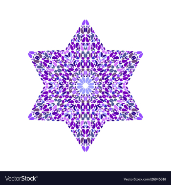Geometrical colorful petal ornament star symbol vector image Geometrical colorful petal ornament star symbol vector image