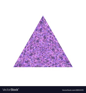 Geometrical isolated tiled mosaic triangle symbol vector image Geometrical isolated tiled mosaic triangle symbol vector image