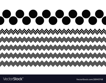Geometrical monochrome dot pattern dividing line vector image Geometrical monochrome dot pattern dividing line vector image