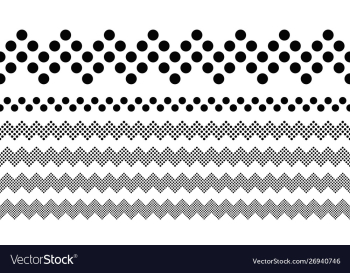 Geometrical repeating dot pattern page divider vector image Geometrical repeating dot pattern page divider vector image