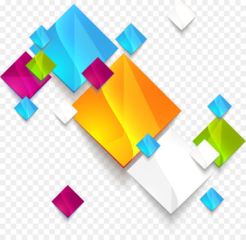 Geometry Abstract art Illustration - Colorful abstract geometric squares 