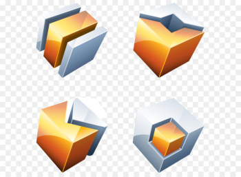 Geometry Geometric shape 3D computer graphics - Vector 3D cube 