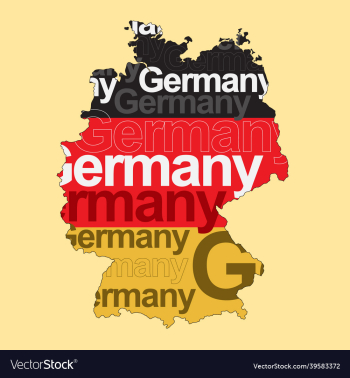 german flag in germany map