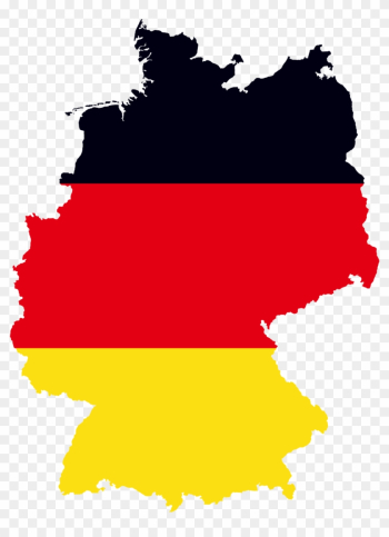 German Flag Map Png - Germany With German Flag