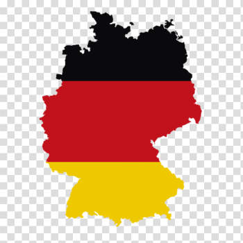 Germany Flag Map PNG Transparent Image