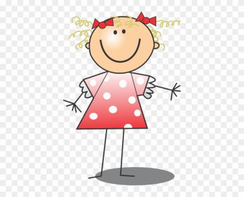 Get Dressed Clip Art Kids - Cartoon Stick Figure Girl Charms Get Dressed Clip Art Kids - Cartoon Stick Figure Girl Charms