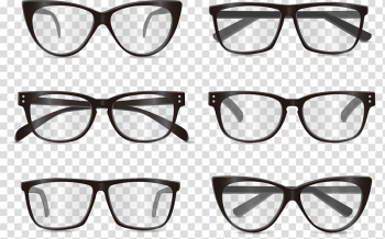 Getting Glasses Horn-rimmed glasses .xchng, painted black frame glasses collection transparent background PNG clipart