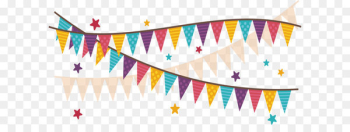 Gift Birthday Balloon Euclidean vector - Colorful triangular flag 