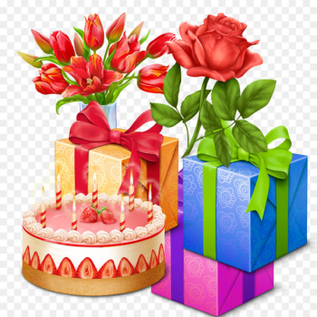 Gift Birthday Floral design Image Cake - e mail Gift Birthday Floral design Image Cake - e mail