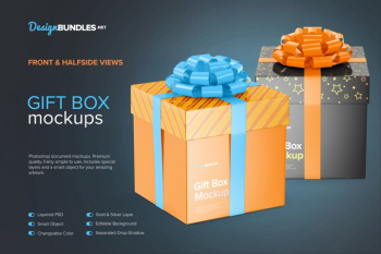 Gift Box Mockups Gift Box Mockups