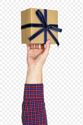 Gift box png in hand | Free PNG - rawpixel