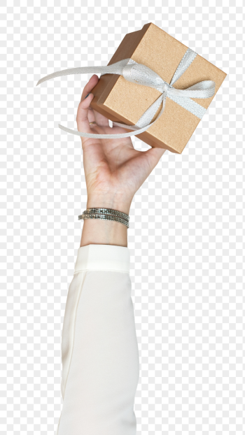 Gift box png in hand | Free PNG - rawpixel