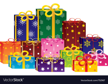 Gift boxes vector image Gift boxes vector image