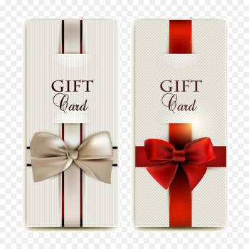 Gift card New Year Christmas card - Bow gift packaging cover 
