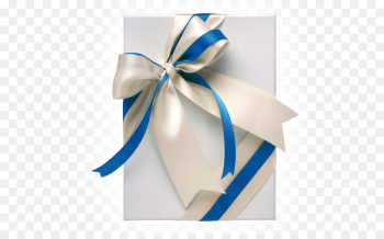 Gift Ribbon Paper Box - White blue ribbon box gift box Gift Ribbon Paper Box - White blue ribbon box gift box