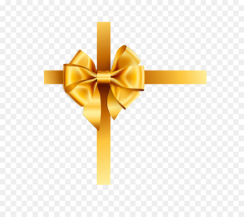 Gift wrapping Ribbon Bow and arrow - Yellow bow Gift wrapping Ribbon Bow and arrow - Yellow bow