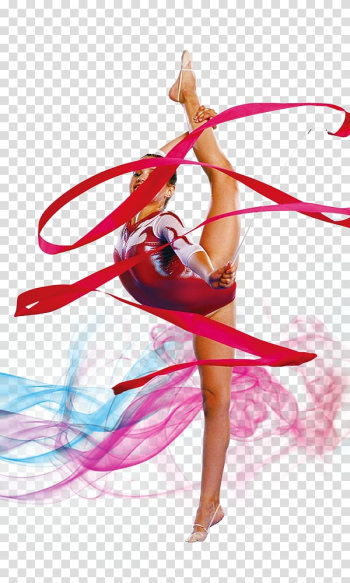 Girl dancing gymnastic, World Rhythmic Gymnastics Championships Ribbon Artistic gymnastics, Sports gymnastics transparent background PNG clipart