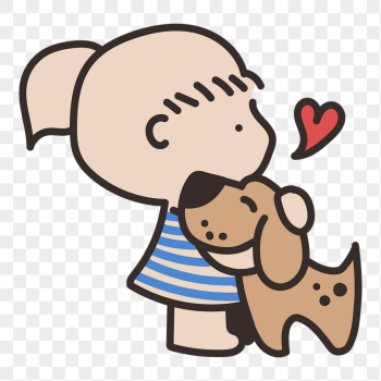 Girl & dog doodle | Free PNG - rawpixel Girl & dog doodle | Free PNG - rawpixel
