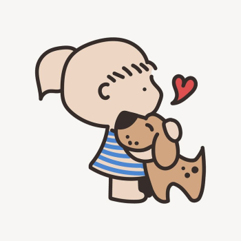 Girl & dog doodle | Free Vector - rawpixel Girl & dog doodle | Free Vector - rawpixel