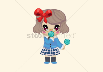 Girl eating candy