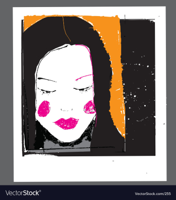 Girl face sketch vector image Girl face sketch vector image