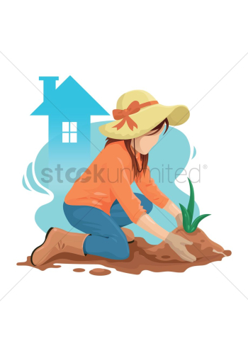 Girl gardening Girl gardening
