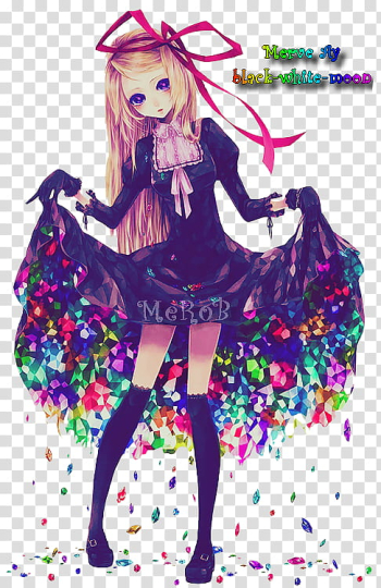 Girl, girl wearing dress anime character transparent background PNG clipart