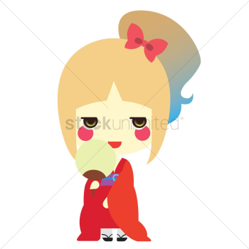 Girl holding hand fan Girl holding hand fan