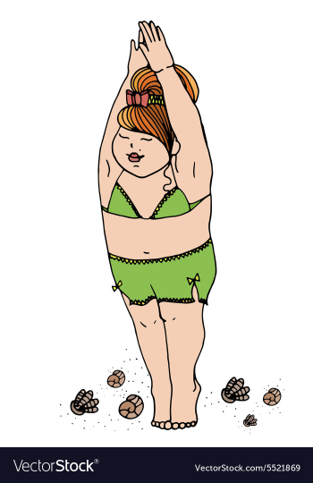 Girl in a bathing suit vector image