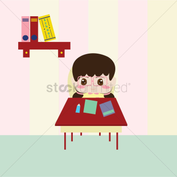 Girl in a classroom Girl in a classroom