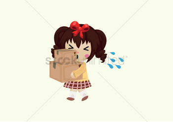 Girl lifting boxes Girl lifting boxes