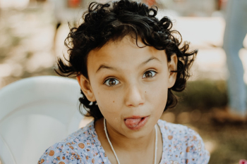 Girl Making Facial Gesture Girl Making Facial Gesture