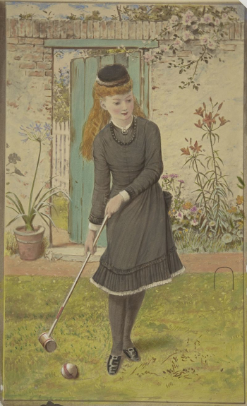 Girl Playing Croquet | Free Photo - rawpixel
